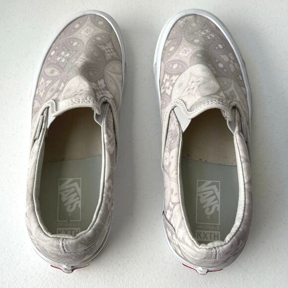 Vans x Kith 10th Anniversary OG Classic Slip-On LX Shoes Gray Unisex W7/M5.5 - Picture 11 of 12